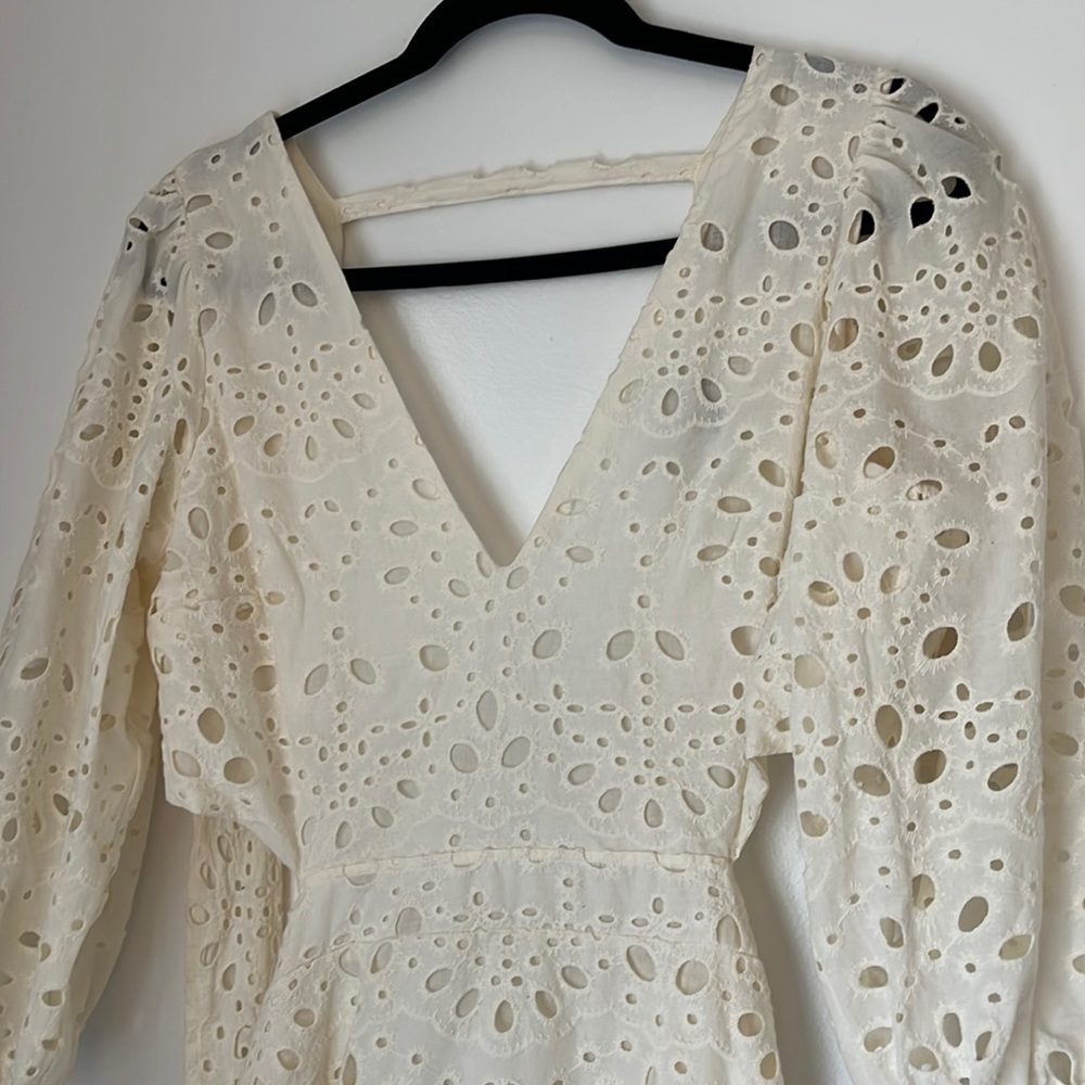 Express Eyelet Open Back Dress